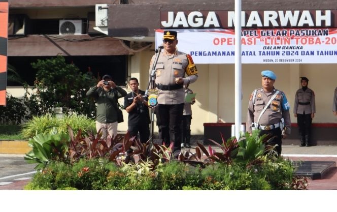 Polrestabes Medan Apel Ops Lilin Untuk Jamin Keamanan Libur dan Perayaan Nataru di Wilayah Medan