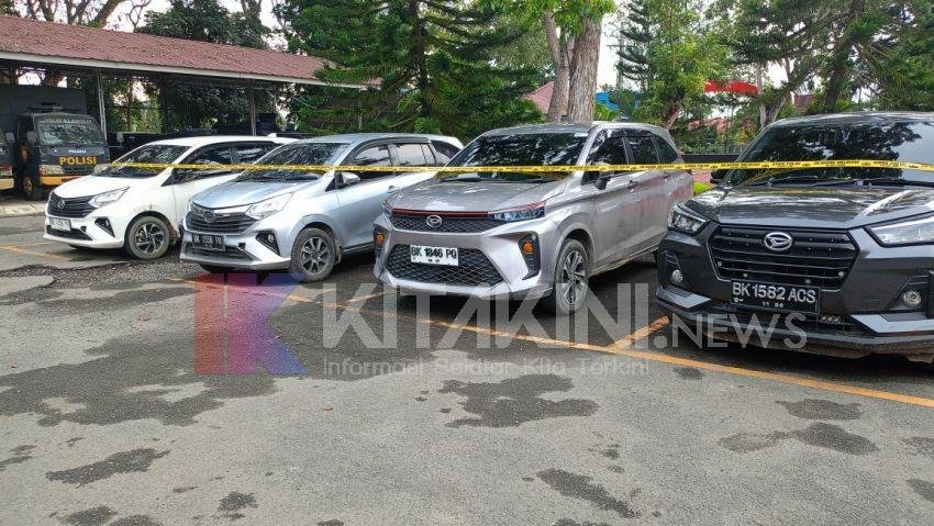 Polres Langkat Ungkap Kasus Penggelapan 14 Unit Mobil