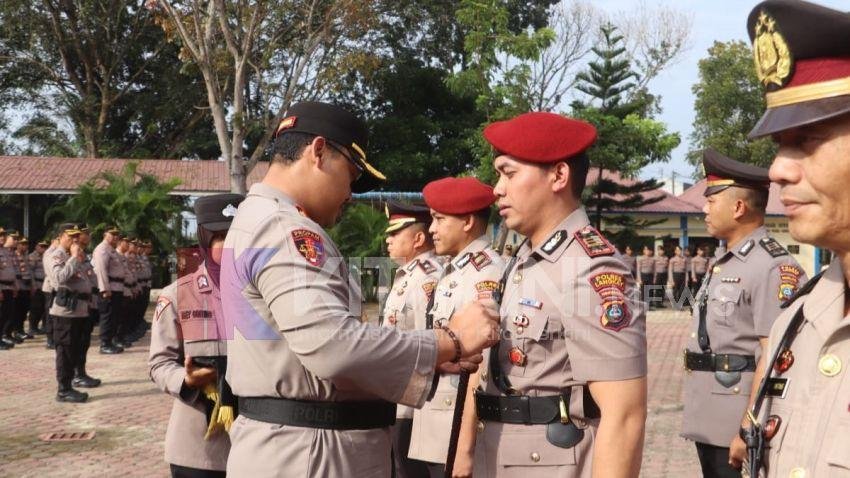 Kapolres Langkat Pimpin Sertijab Wakapolres, Kasat, dan Kapolsek Besitang