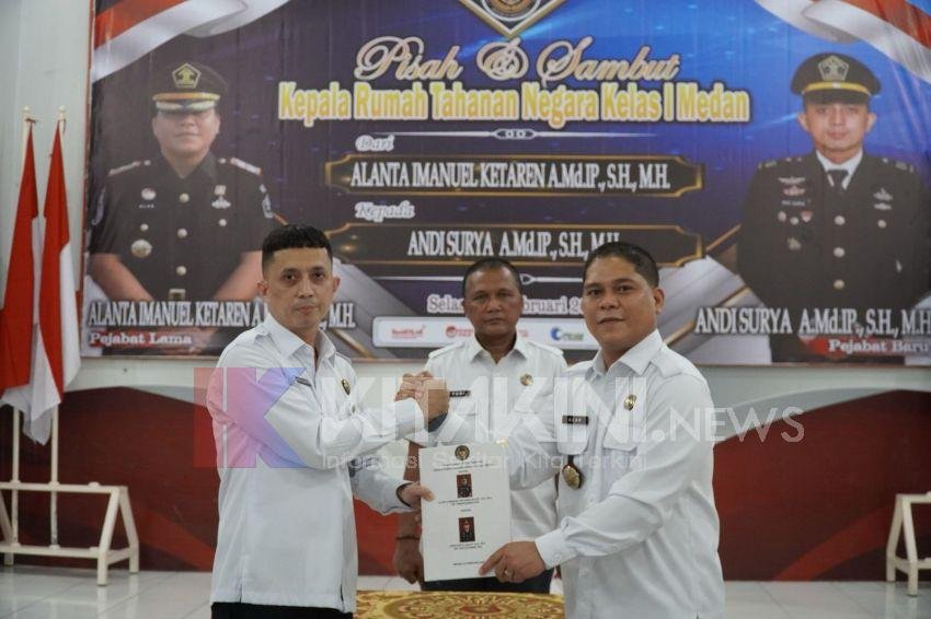 Sertijab dan Pisah Sambut Karutan Kelas I Medan, Andi Surya Lanjutkan Tugas Alanta