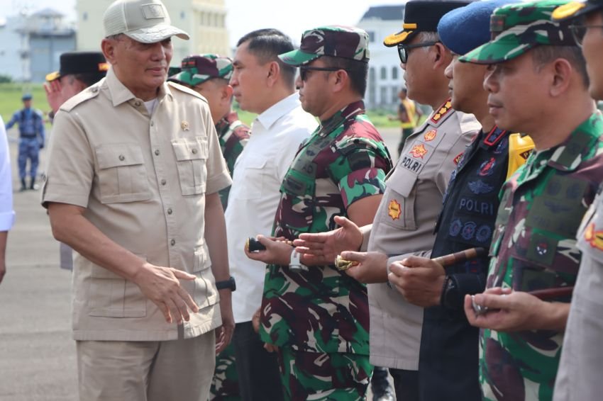 Cek Kesiapan Lanud Suwondo, Menhan RI Disambut Forkopimda Sumut dan Medan