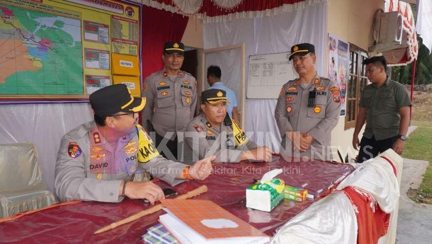 Kapolres  Langkat Cek Pos Pelayanan di Perbatasan Sumut-Aceh