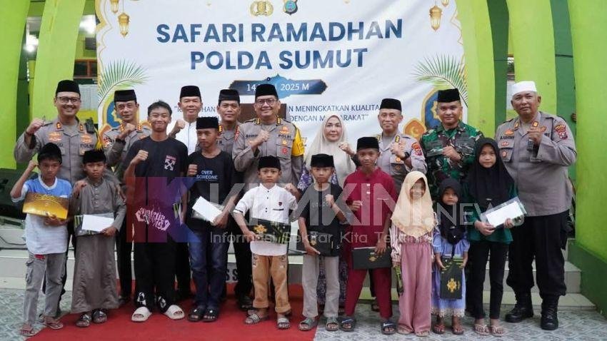 Safari Ramadan Polda Sumut Sambangi Masjid Syafiyatul Amaliyati Hadiqah Stabat