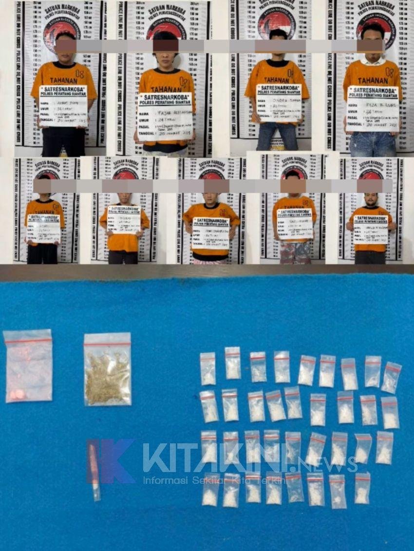 Polres Siantar Tangkap 9 Orang Diduga Komplotan Pengedar Narkoba