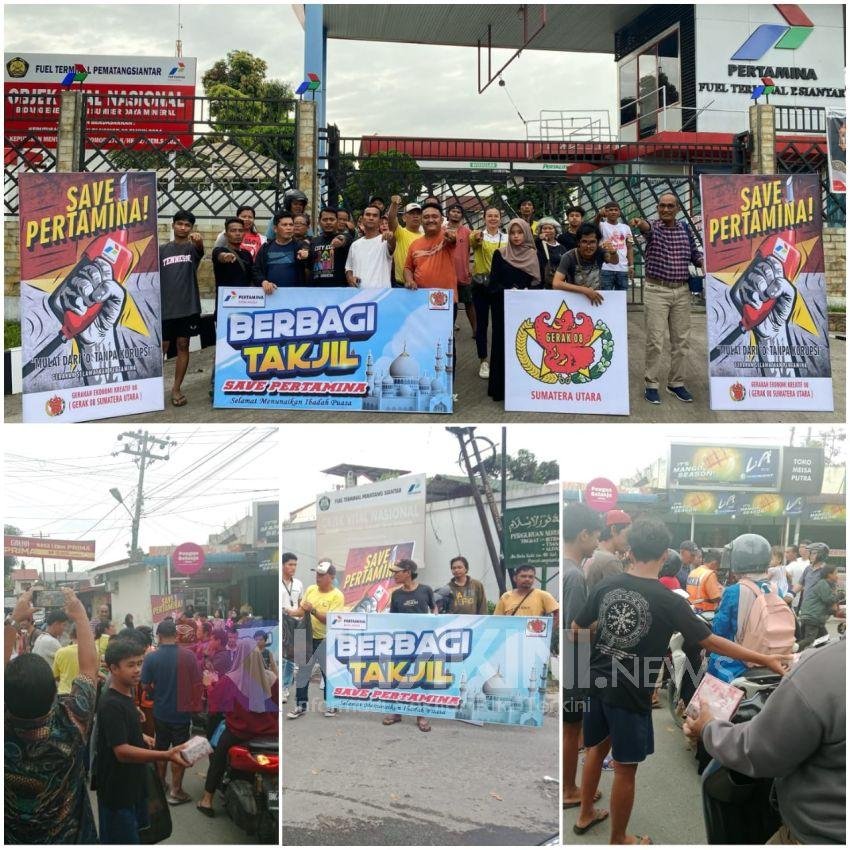Gerakan 08 Sumatera Utara (Sumut) Berbagi Takjil Gratis di Siantar