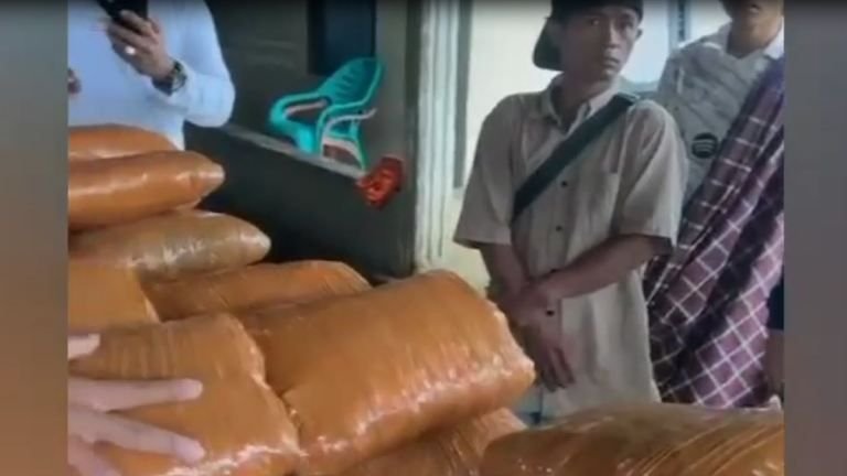 Polda Sumbar Ringkus Kurir 82 Kilogram Ganja Kering