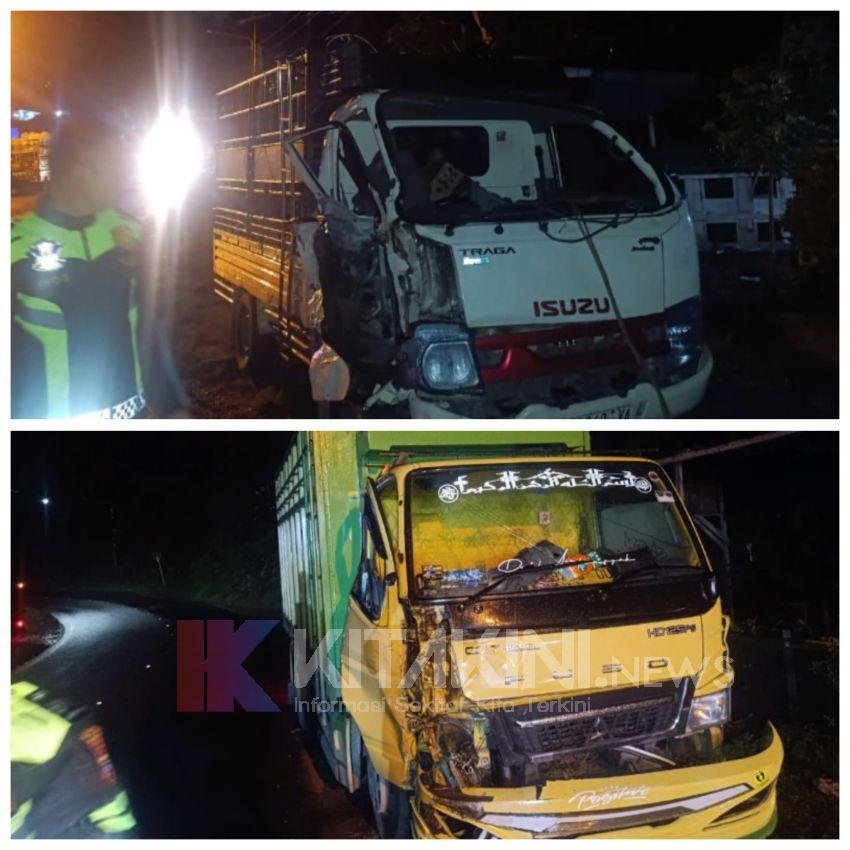Truk Hantam Pikap di Padangsidimpuan, Gegara Elakkan Minibus Ngerem Mendadak