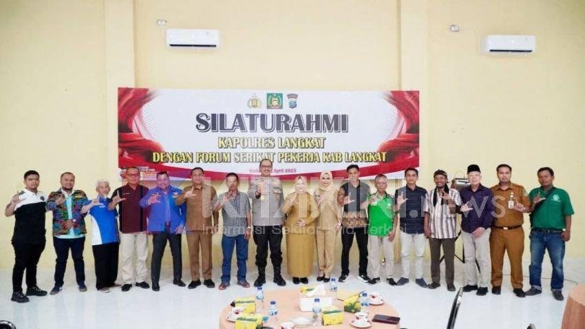 Jelang May Day 2025, Polres Langkat Jalin Silaturahmi Bersama Serikat Pekerja