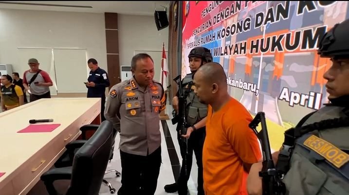 Polda Riau Tangkap Spesialis Pembobol Rumah saat Masa Mudik