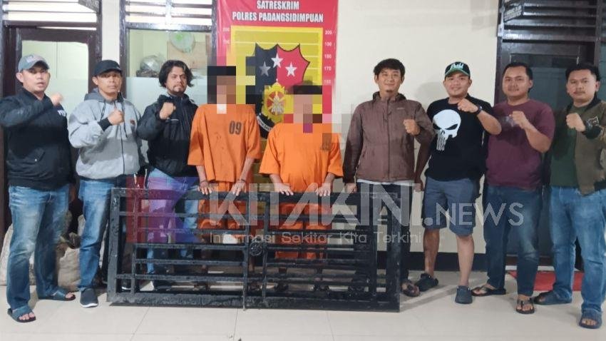Polres Padangsidimpuan Ringks Dua Pelaku Pencurian Daun Pintu di Desa Sigulang