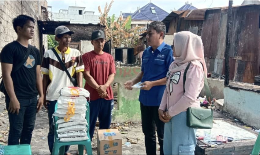 Edi Saputra Tanggapi Kebakaran di Medan dengan Bantuan Langsung