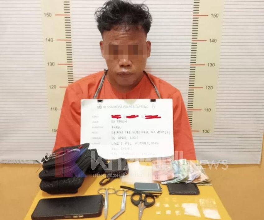 Respon Aduan Warga, Polres Tapteng Tangkap Residivis Narkotika di Hutabalang