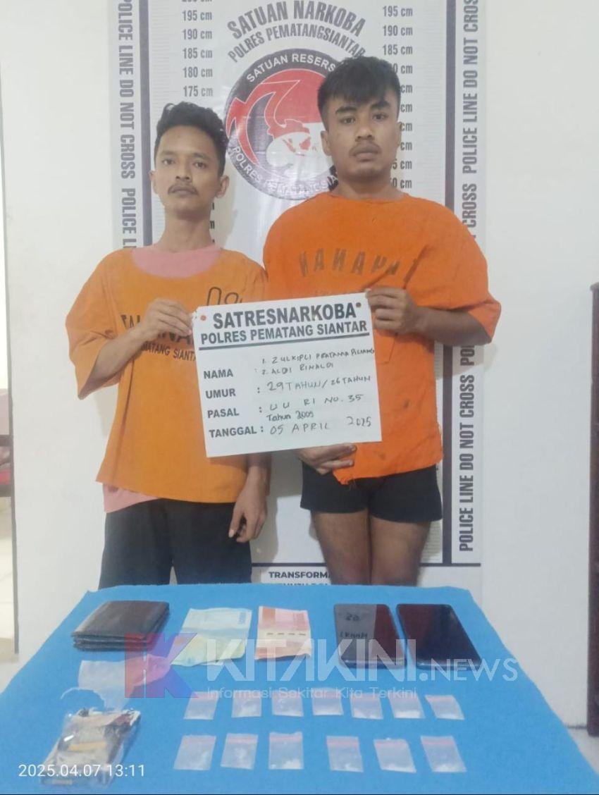 Polres Siantar Tangkap 2 Pengedar Sabu