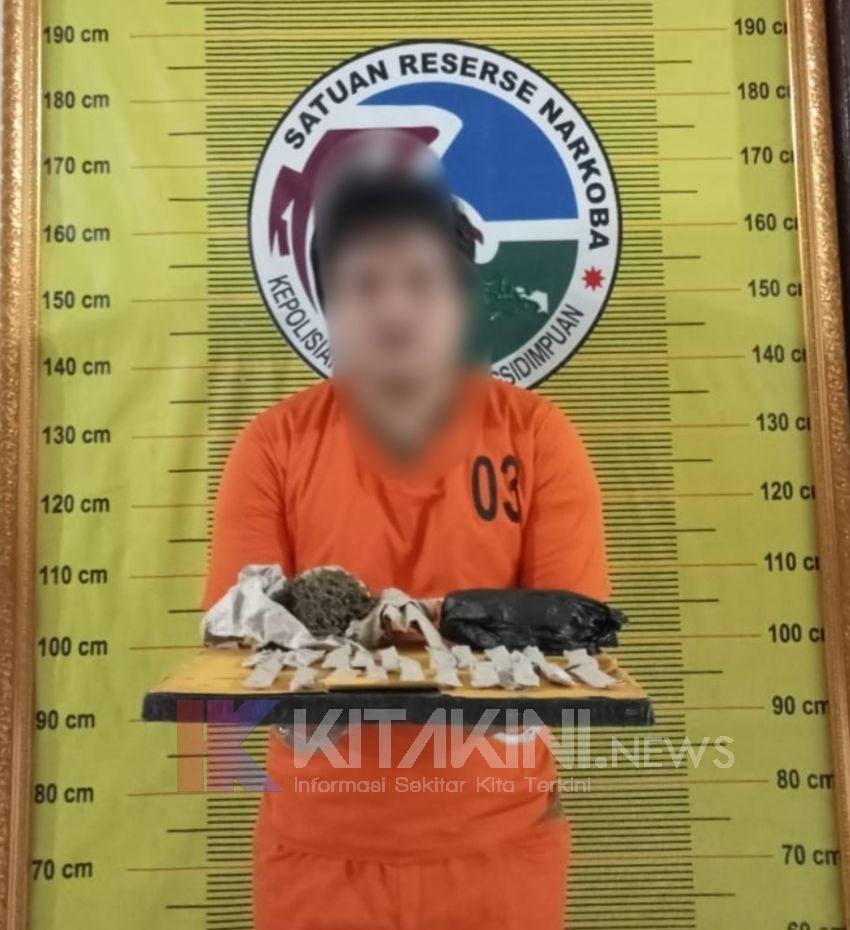 Mangkal di Trotoar Bawa Ganja, Supir Truk Diciduk Polres Sidimpuan
