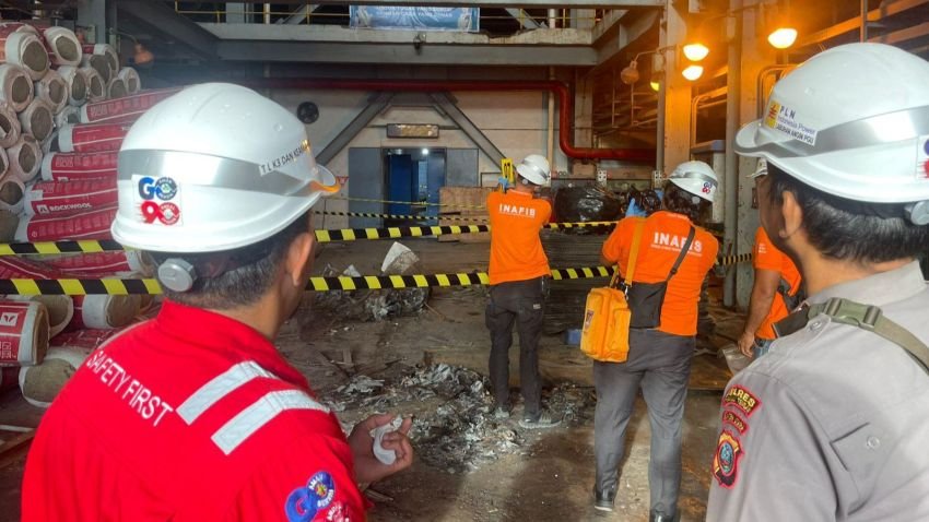 Polisi dan Tim PLN Investigasi Kebakaran di PLTU Labuhan Angin