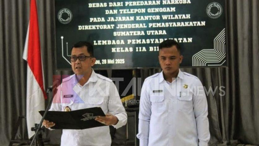 Lapas Binjai Deklarasikan Pemberantasan Narkoba dan Alat Komunikasi Ilegal
