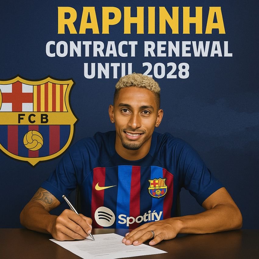 Raphinha Resmi Perpanjang Kontrak hingga 2028: Pilar Treble Barcelona Kunci Masa Depan Blaugrana