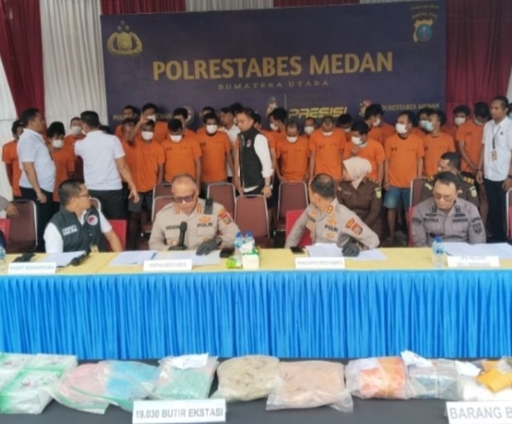 Polrestabes Medan Musnahkan 12 Kg Sabu dan Ribuan Ekstasi Hasil Dua Kasus Besar