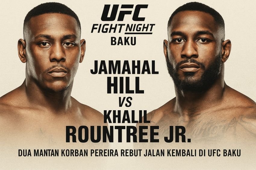 Dua Korban Alex Pereira Bentrok di Partai  Utama UFC Baku: Hill vs Rountree Jr Rebut Tiket ke Jalur Gelar