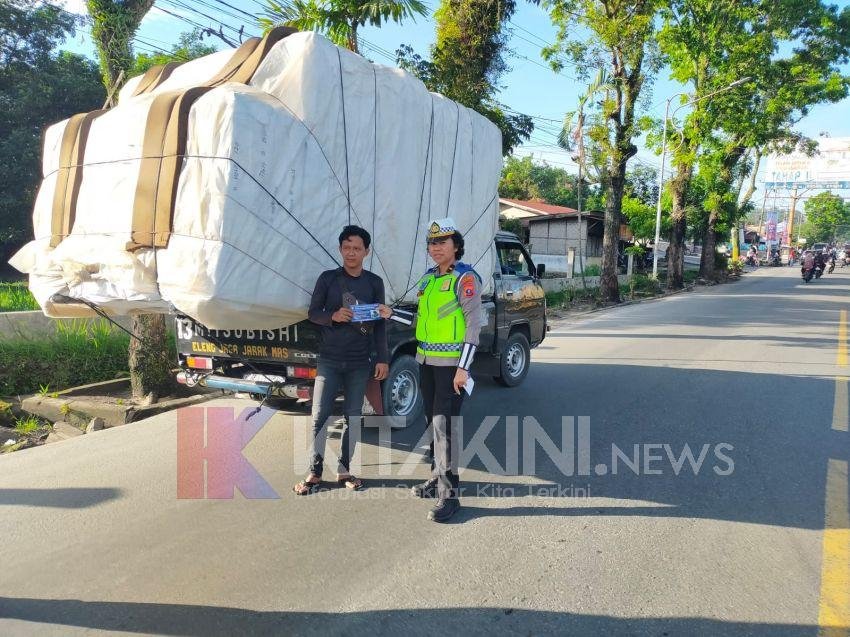 Satlantas Polres Siantar Sosialisasikan "ODOL" Kepada Supir Truk dan Pick Up