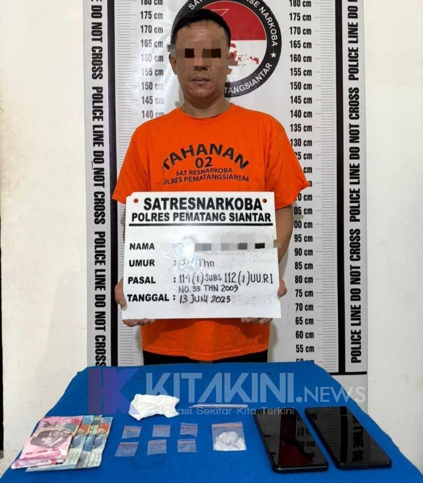Diduga Pengedar, Warga Lorong 9 Parluasan Siantar Diringkus Polisi