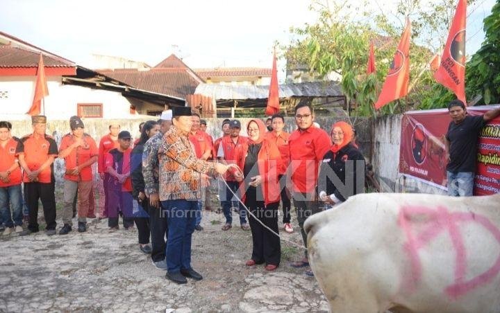 Rapidin Simbolon Salurkan 3 Ekor Hewan Kurban ke Sidimpuan dan Madina