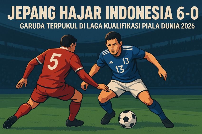 Jepang Hajar Indonesia 6-0, Garuda Tutup Laga Pamungkas Grup C Kualifikasi Piala Dunia 2026 dengan Kekalahan