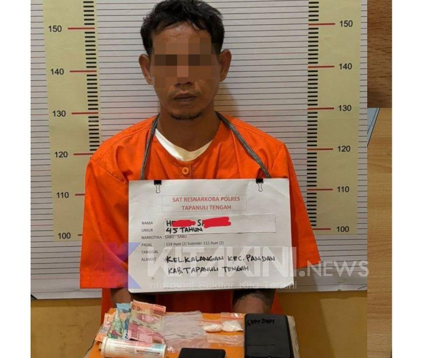 Satnarkoba Polres Tapteng Bekuk Pengedar Sabu di Kalangan