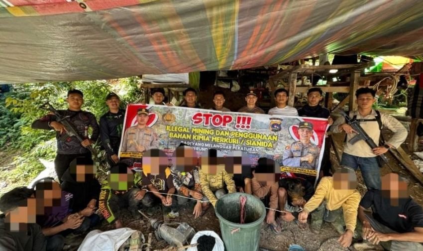 Polres Solok Selatan Sikat 40 Orang Pelaku Illegal Mining