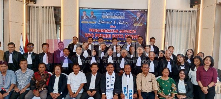 Peradi Medan Lantik 28 Advokat Baru