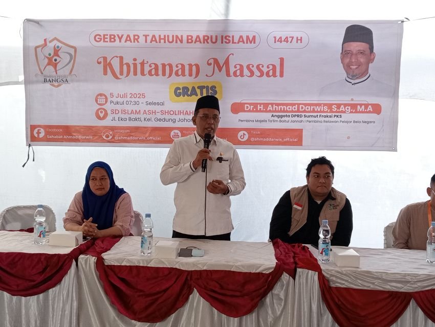 Peduli Masyarakat, Ahmad Darwis Gelar Khitan Gratis dan Santuni Anak Yatim