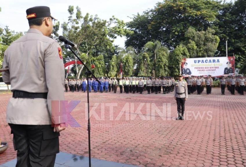 69 Personel Polres Langkat Naik Pangkat
