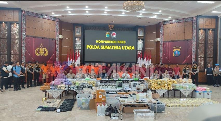 Polda Sumatera Utara Musnahkan 1,2 Ton Narkoba