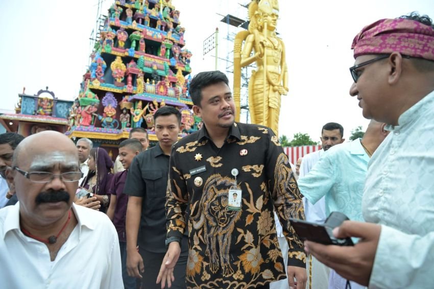Peresmian Kuil Shri Raja Rajesvari, Bobby Ajak Umat Hindu Siapkan SDM Anti Narkoba