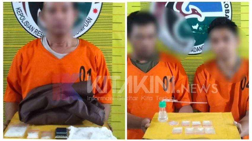 Hitungan Jam, Polres Padangsidimpuan Ringkus Tiga Pengedar Sabu di Dua Tempat