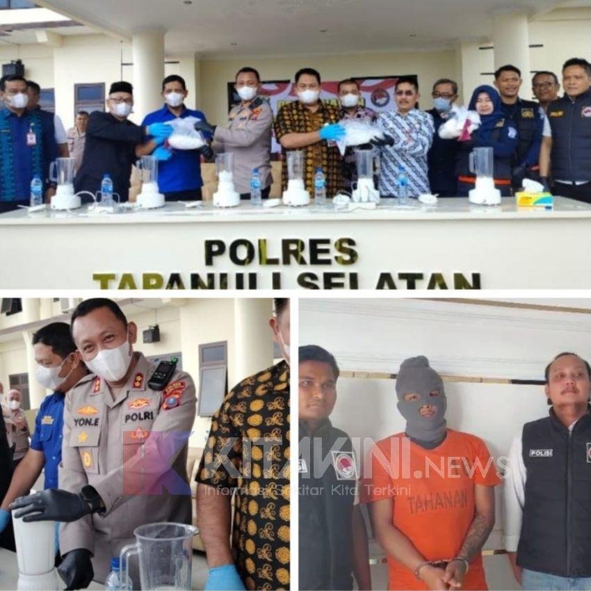 Polres Tapsel Musnahkan 2,8 Kg Sabu