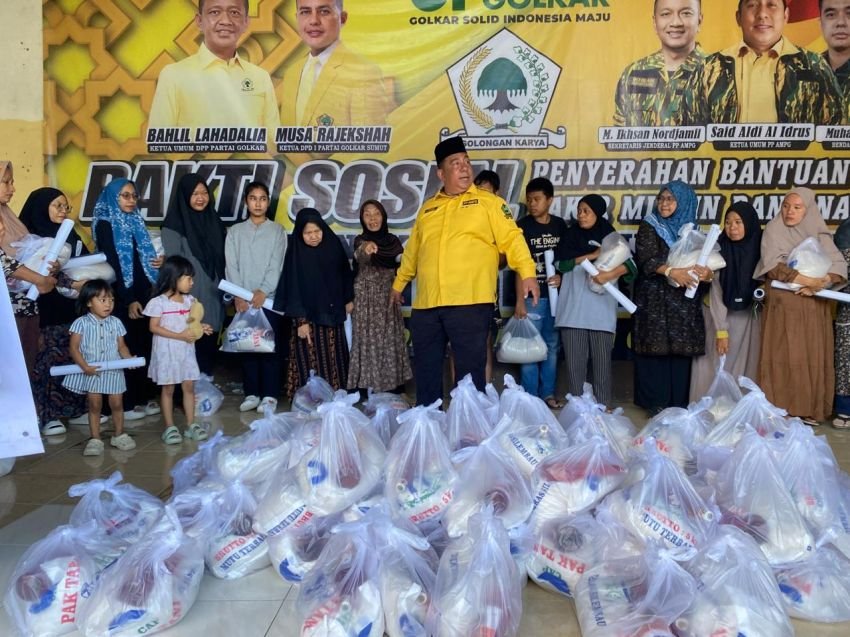 Bahlil Lahadalia dan Ijeck Bantu Ratusan Warga dan Umat Kristiani di Deli Serdang