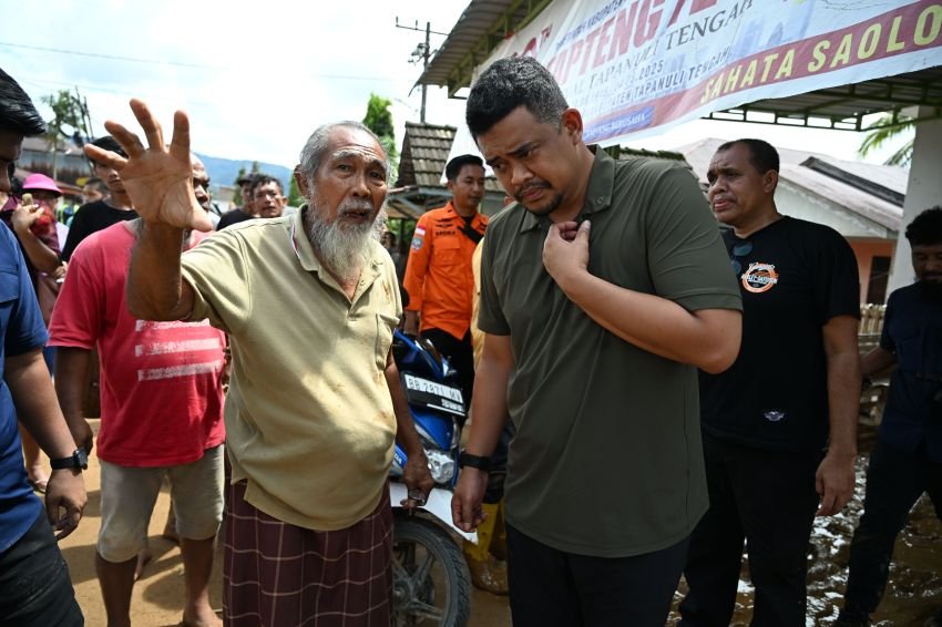 Bawa Bantuan Logistik dan Jaringan Internet, Gubsu Turun ke Tukka, Tapteng