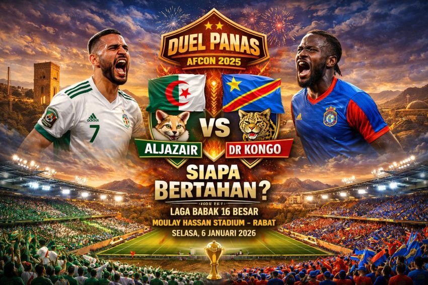 Duel Panas AFCON 2025: Aljazair vs DR Kongo, Siapa Bertahan?