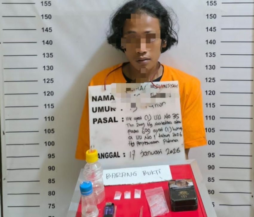 Komitmen Berantas Narkoba, Polres Labuhanbatu Amankan Pemuda di Aekkuo