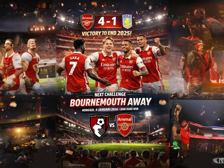 Bournemouth Jadi Ujian Pembuka Tahun 2026, Konsistensi Arsenal Usai Tutup Manis 2025 Diuji