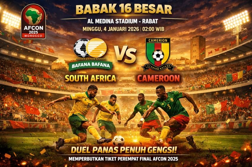Mantan Pelatih Berbalik Arah, Afrika Selatan Hadapi Singa Kamerun