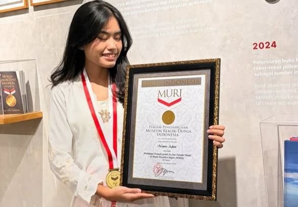 Raih Prestasi Maraton Tingkat Dunia, Namira Adjani Cetak Rekor MURI