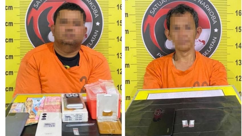 Petugas Cokok Pengecer dan Pembeli Sabu di Paluta, Seorang Sembunyi di Kamar Mandi