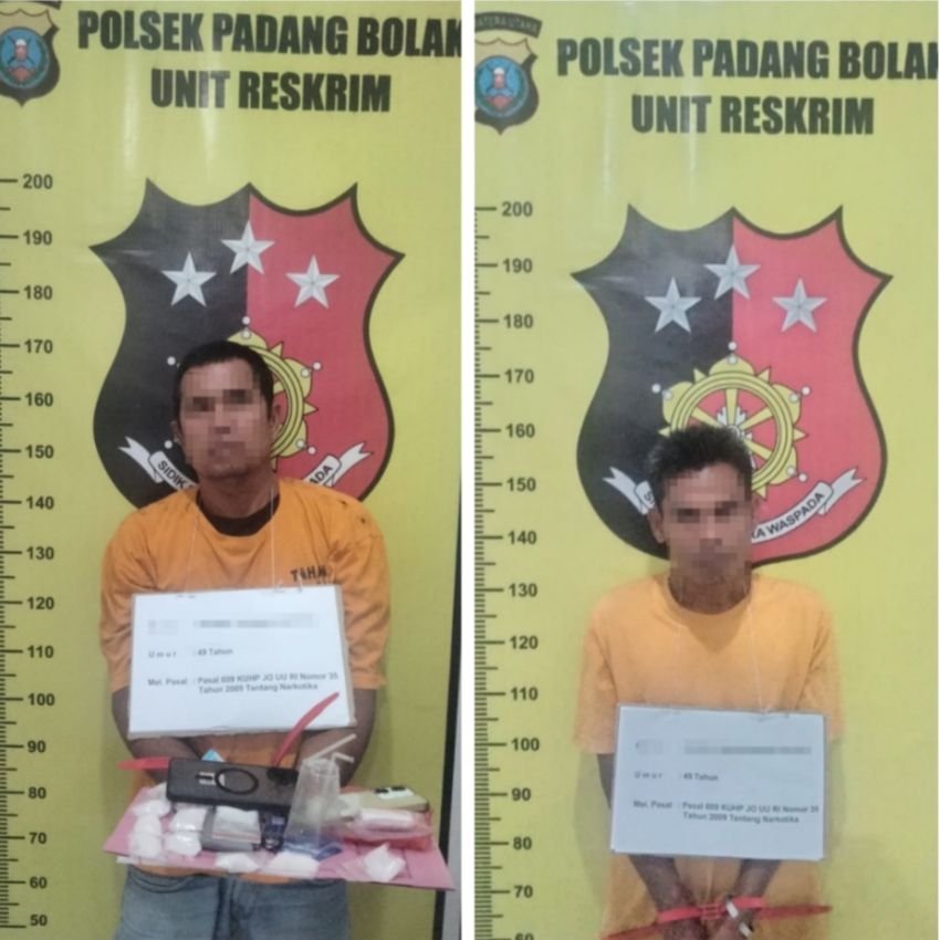 Polsek Padang Bolak Amankan 2 Terduga Pengguna Sabu di Kontrakan Paluta Indah