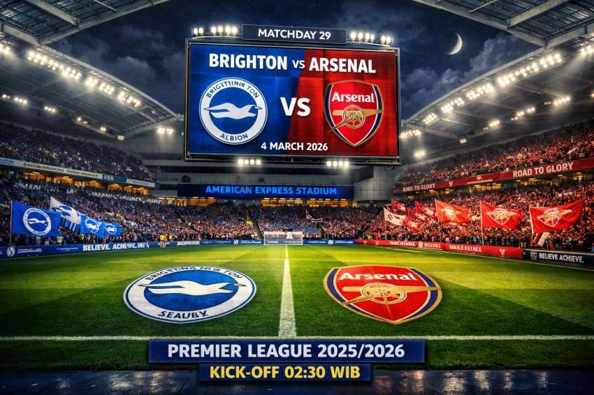 Amex Membara! Brighton Siap Jegal Arsenal Pemuncak Klasemen