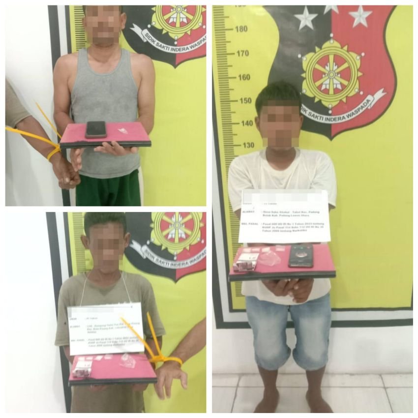 Polsek Padangbolak Ringkus 3 Pria di SPBU Gunungtua, Terlibat Narkoba