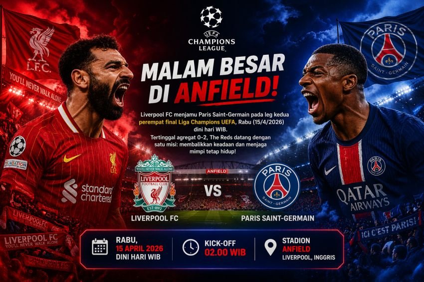 Liverpool Kejar Keajaiban, PSG Diingatkan Bahaya Comeback