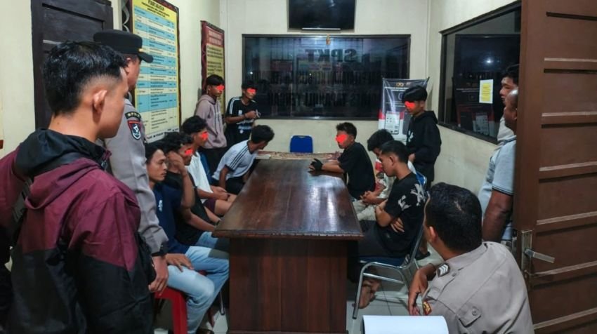 Polres Tapteng Redam Potensi Tawuran Remaja di Rusunawa Pandan, Sita Sebilah Parang