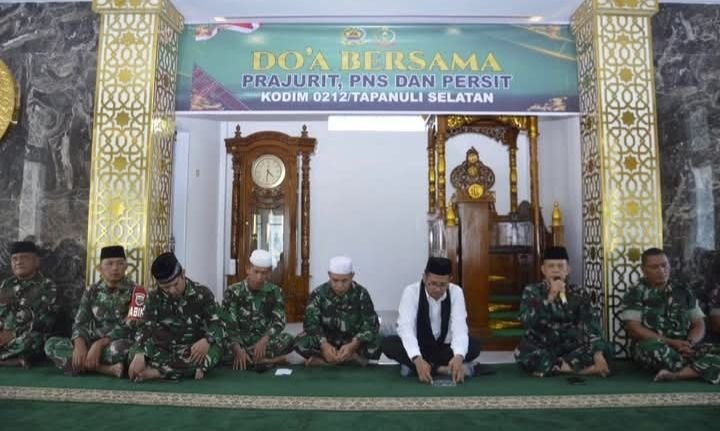 Wujud Rasa Syukur, Kodim 0212/Tapsel Gelar Kegiatan Doa Bersama